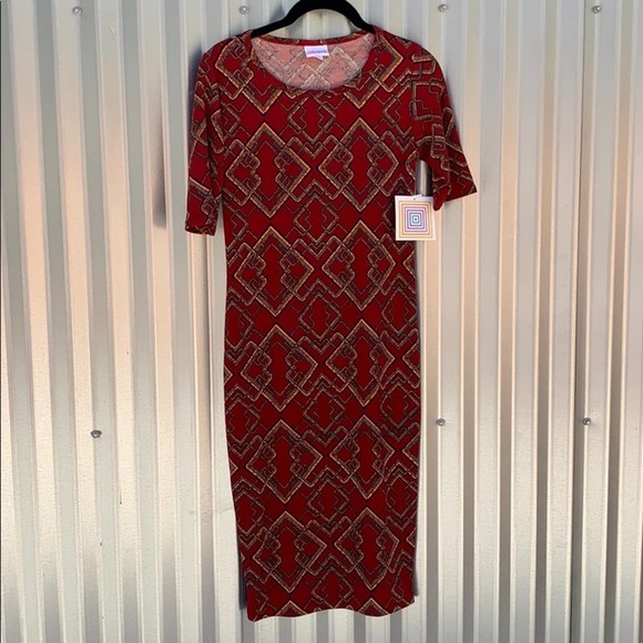 NWT Lularoe Julia Print Dress XS - Picture 1 of 7